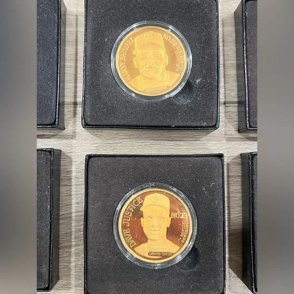 Set of 6 1998 Manny Ramirez+ Enviromint Bronze Coins w/COA Cleveland Indians - Picture 7 of 10